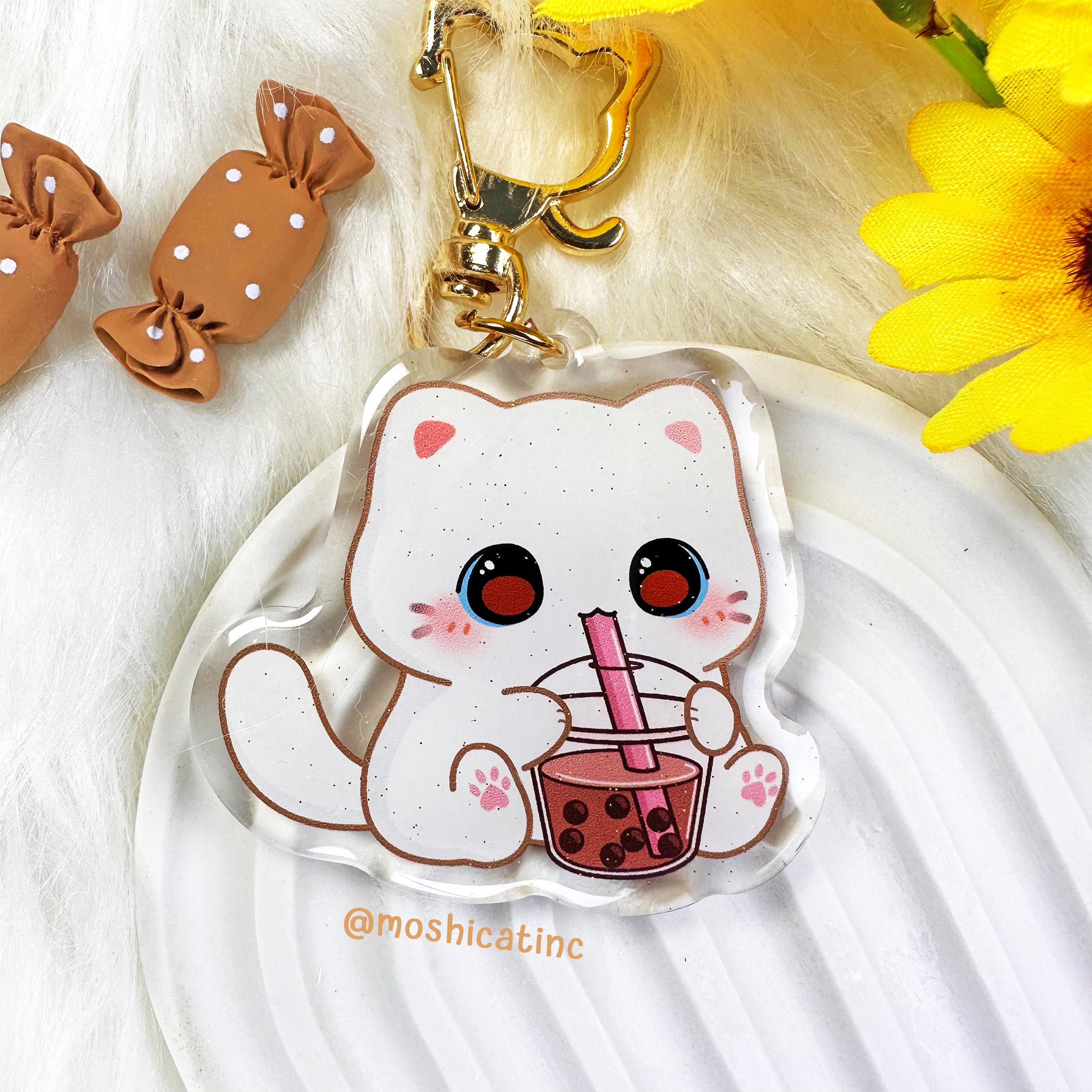 Moshicat bubble kit-tea keychain | Moshicat